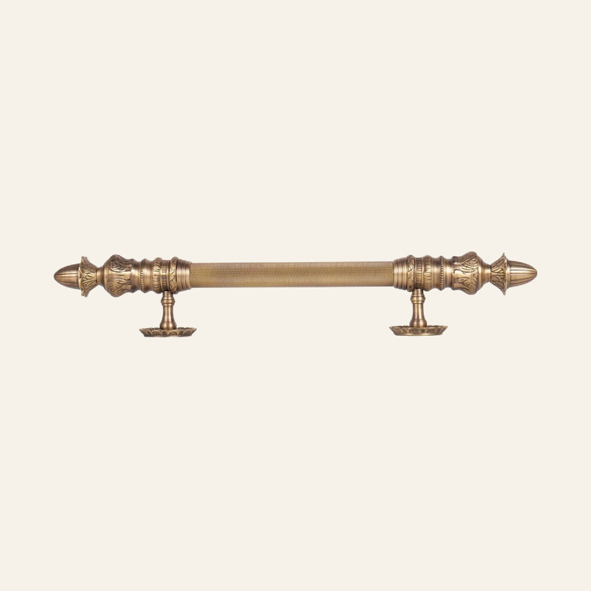 Begonya solid brass pull handle, full length profile