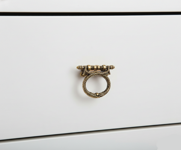 Etruscan Round Knob in Antique Brass