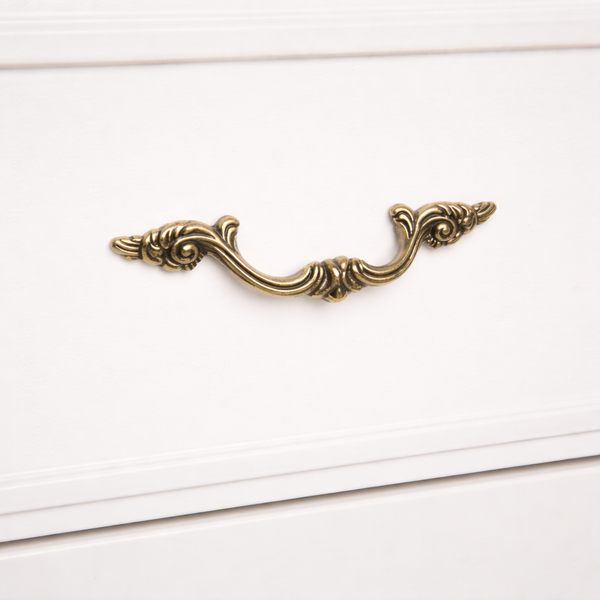 Doric Dual Disc Knob in Antique Brass