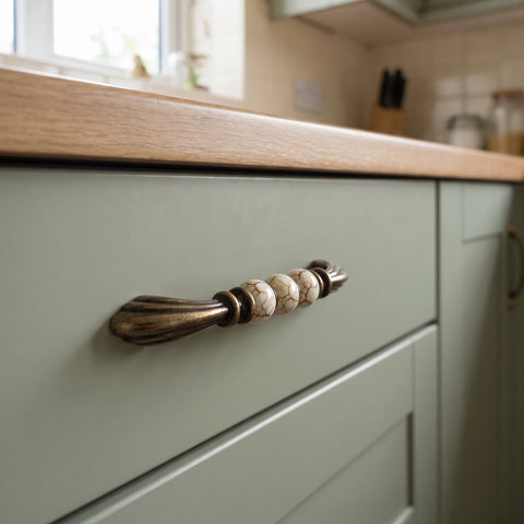 Florentine Bead Bar Handle – Ceramic drawer handle
