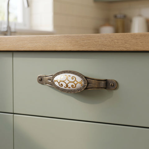 Arcana Arc Cup Pull – Ceramic drawer handle