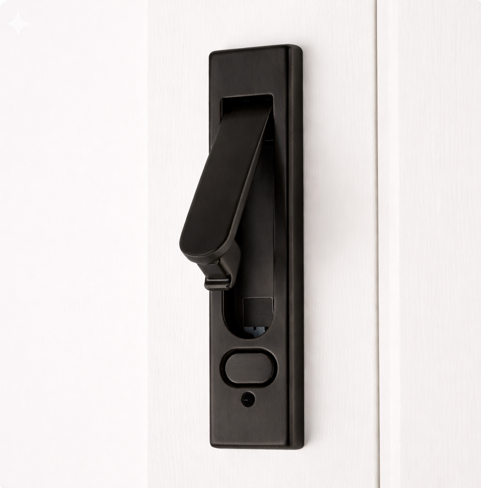 Concealed Button  Handle –
