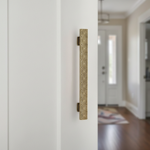 Bar Classic Door Handle in Antique Brass