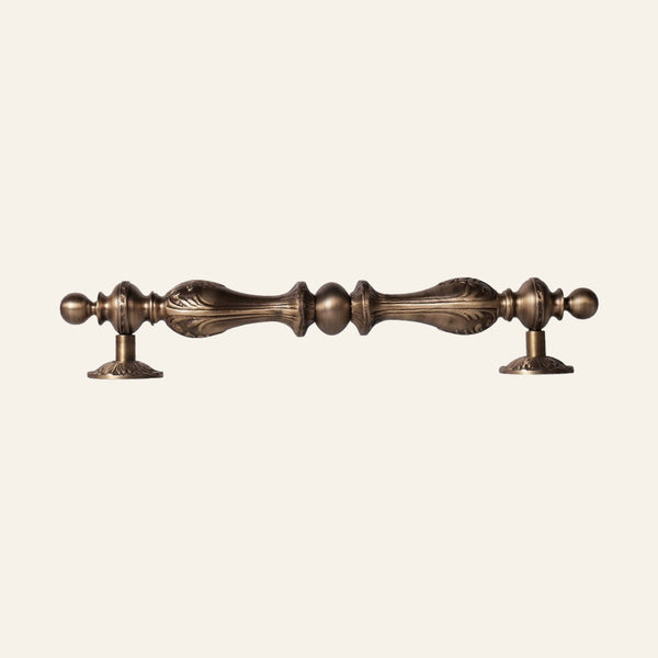 Dragos solid brass pull handle, full length profile