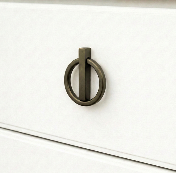 Sarkac Pendant Drop Knob in Antique Brass