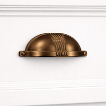 Plinth Ribbed Cup Pull – Zinc cup handle — view 5