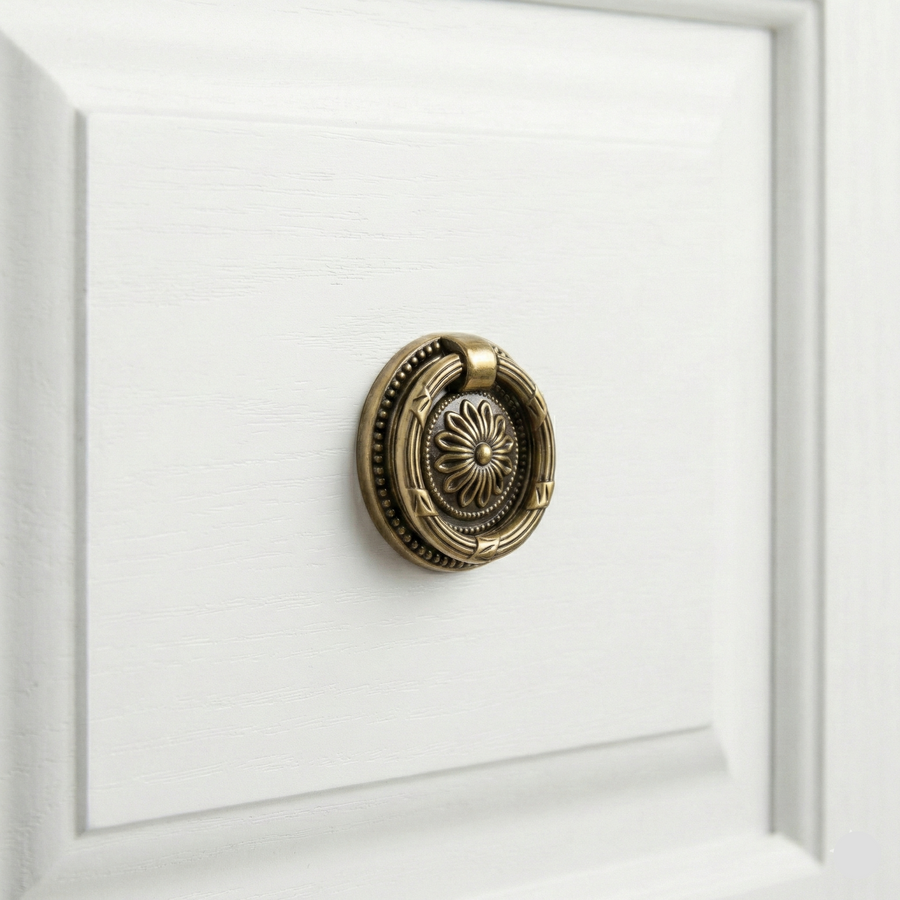 Ionic Round Knob in Antique Brass – zinc knob