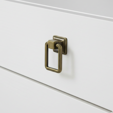 Kare Square Ribbed Knob – Zinc Knob — view 4
