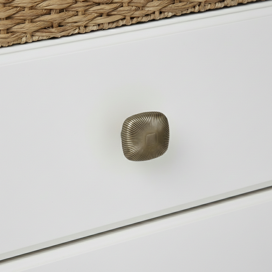 Laos Ribbed Oval Knob in Matte Brushed Antique(coffee) – aluminium knob