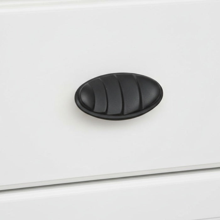 Oval Solid Brass Cabinet Handle in Antique Brass