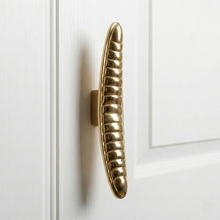 Oval Solid Brass Cabinet Handle – Brass wardrobe handles — view 2