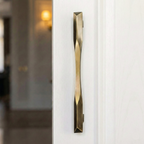 Pyramid Geometric Brass Door Handle – Brass handles