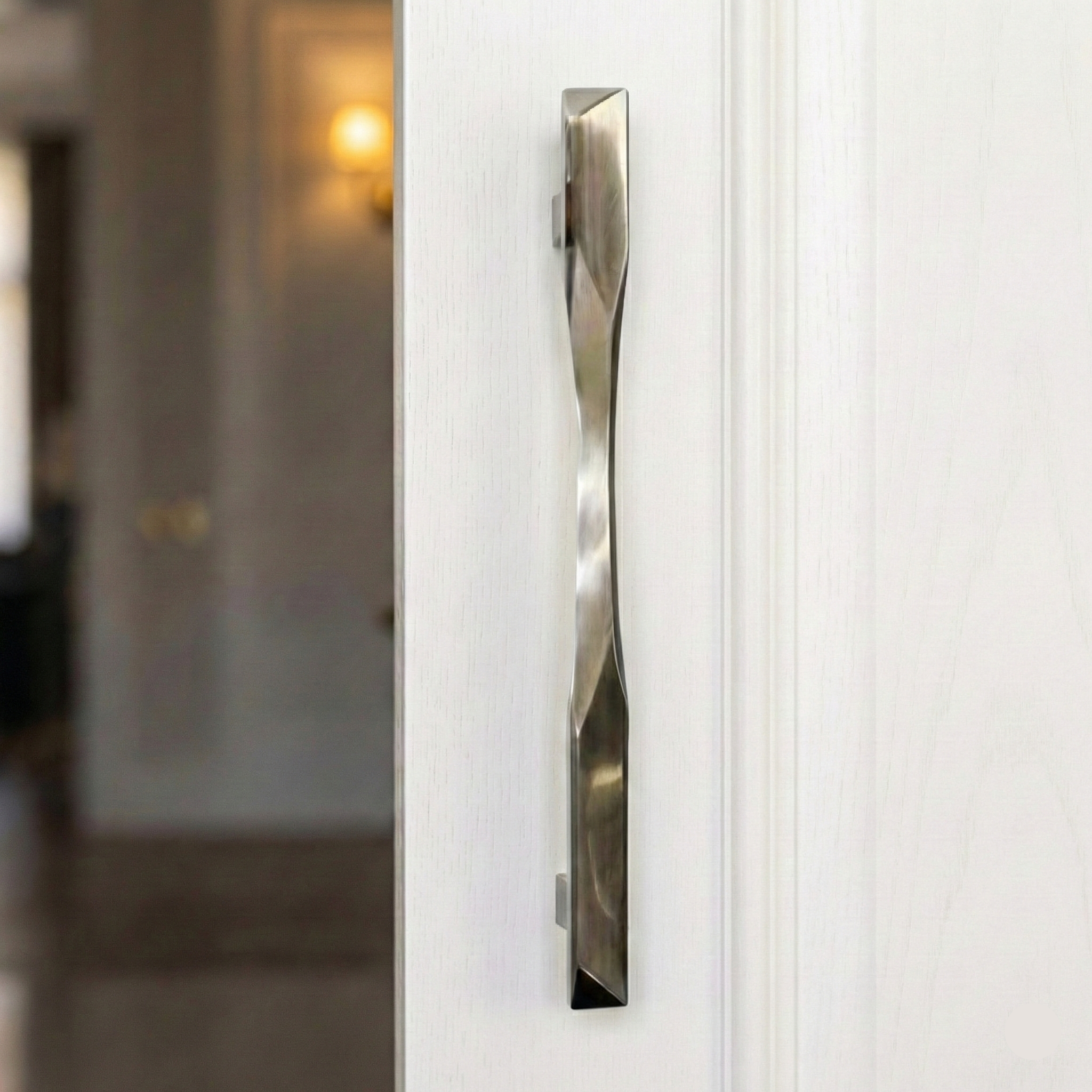 Pyramid Geometric Brass Door Handle – Brass handles
