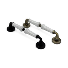 Nocturne Plate Lever Mortise Set – Ceramic Pull Handles — view 3