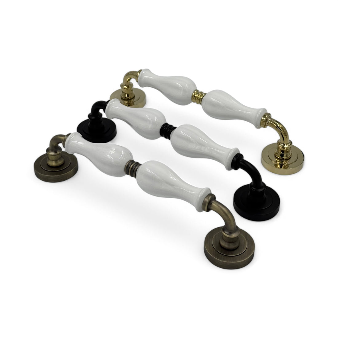 Lumino Plate Lever Mortise Set – Ceramic Pull Handles