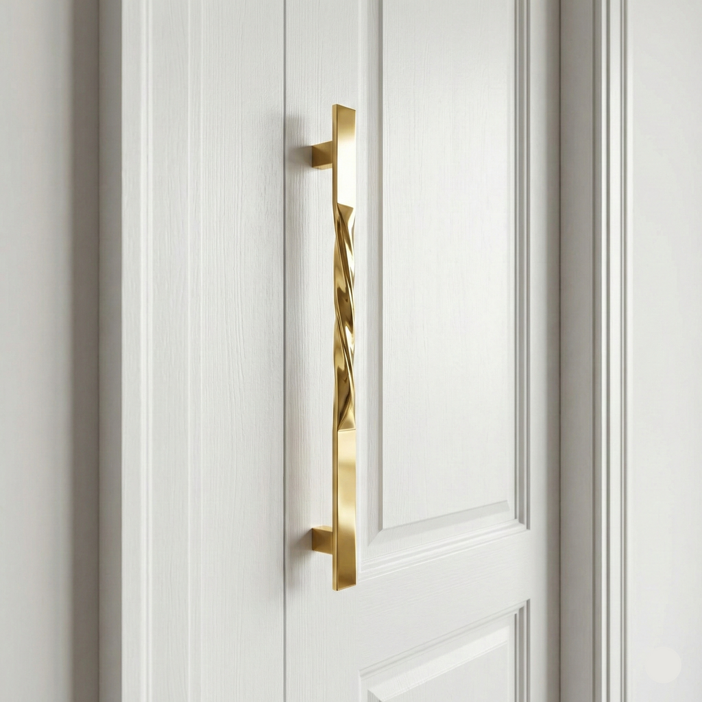Twig Sculptural Brass Door Handle – Brass handles