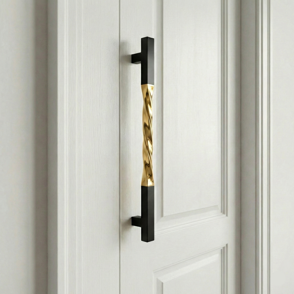 Twig Sculptural Brass Door Handle – Brass handles