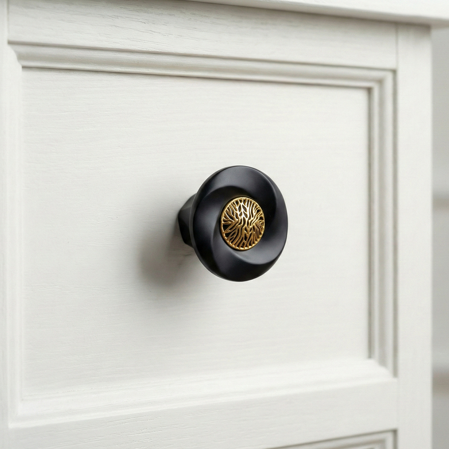 Square Dome Knob – zinc knob, view 2