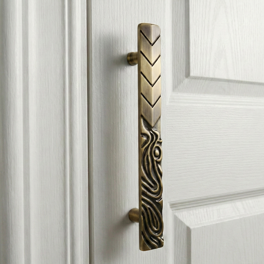 Water Flow Brass Door Handle – Brass handles — view 5