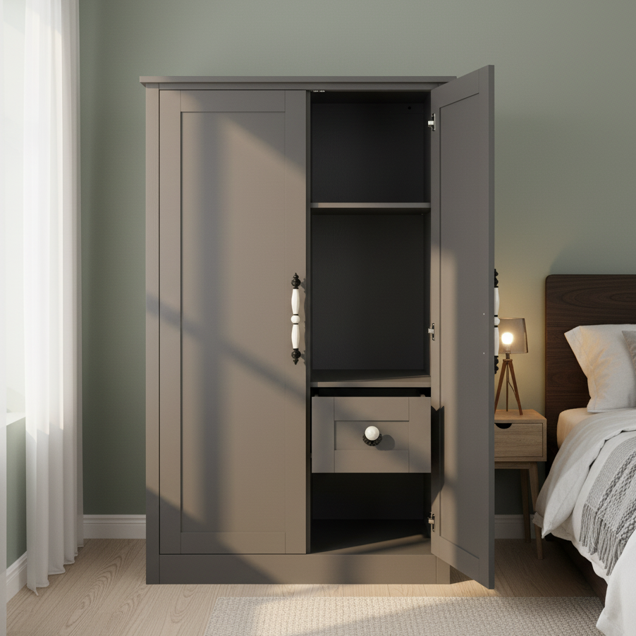 wardrobe with ceramic handles