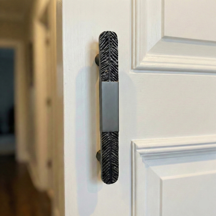 Stem Organic Brass Door Handle – Brass handles — view 3