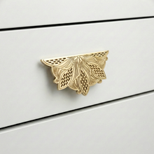 Floral Semi-Circle Brass Pull – Brass wardrobe handles — view 2