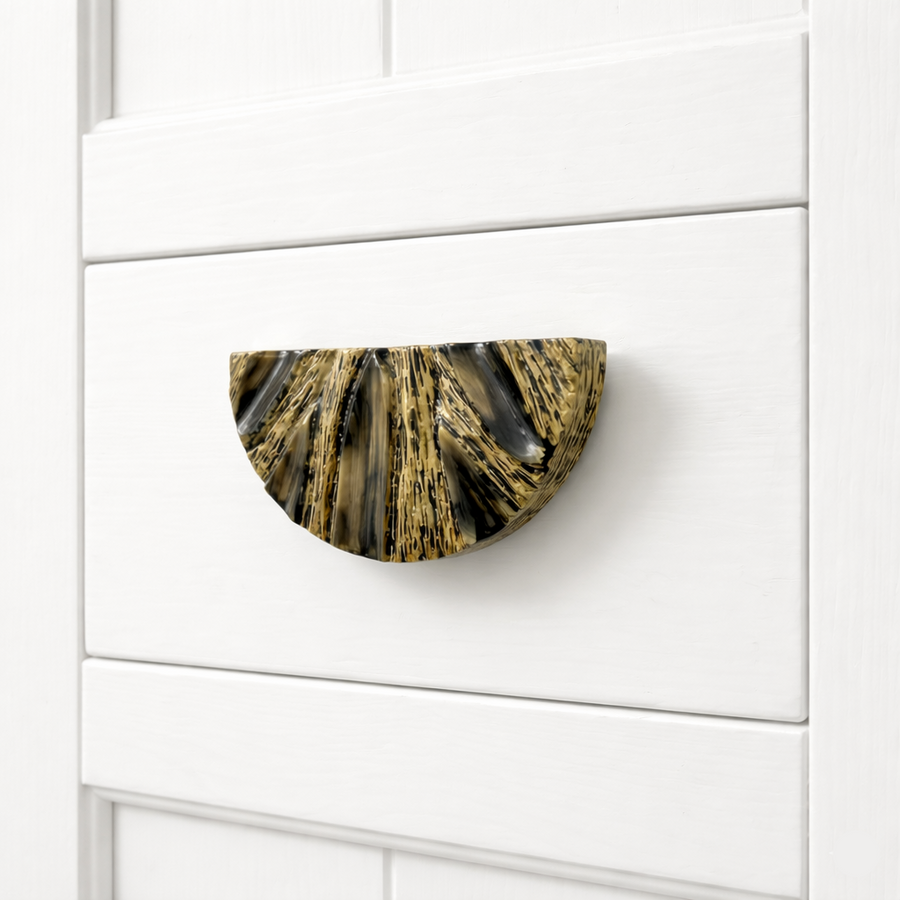 Sculptural Solid Brass Door Handle